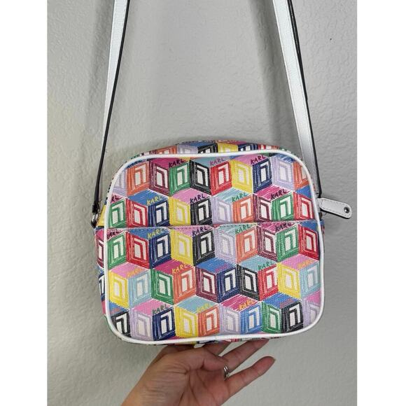 Karl Lagerfeld Valette Multicolored Crossbody Handbag - Picture 3 of 11